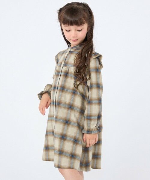 SHIPS / シップス ミニ丈・ひざ丈ワンピース | SHIPS KIDS:100〜130cm / ネル チェック ワンピース | 詳細3