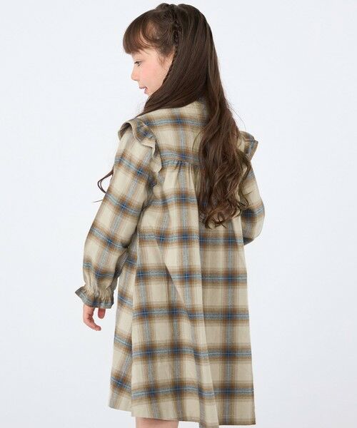 SHIPS / シップス ミニ丈・ひざ丈ワンピース | SHIPS KIDS:100〜130cm / ネル チェック ワンピース | 詳細4