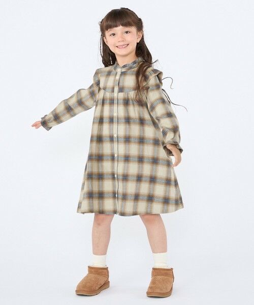 SHIPS / シップス ミニ丈・ひざ丈ワンピース | SHIPS KIDS:100〜130cm / ネル チェック ワンピース | 詳細5
