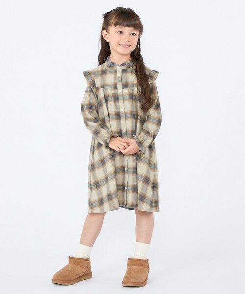 SHIPS / シップス ミニ丈・ひざ丈ワンピース | SHIPS KIDS:100〜130cm / ネル チェック ワンピース | 詳細6