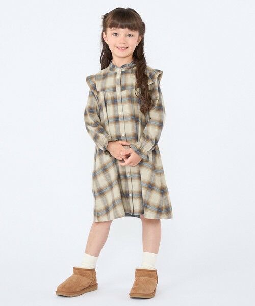 SHIPS / シップス ミニ丈・ひざ丈ワンピース | SHIPS KIDS:100〜130cm / ネル チェック ワンピース | 詳細7
