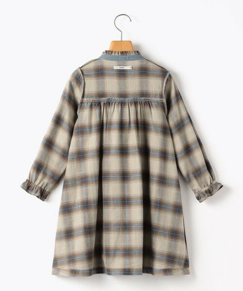 SHIPS / シップス ミニ丈・ひざ丈ワンピース | SHIPS KIDS:140〜150cm / ネル チェック ワンピース | 詳細7