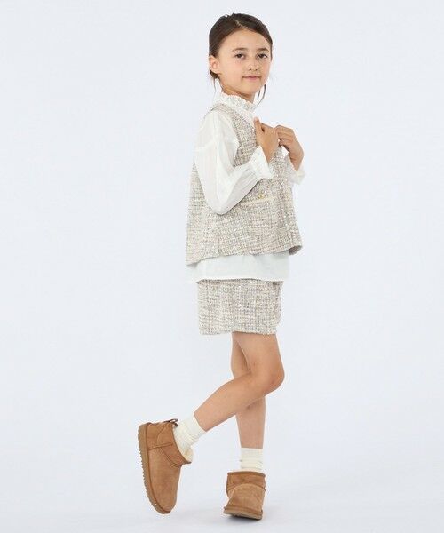 SHIPS / シップス ベスト | SHIPS KIDS:100〜130cm / 〈手洗い可能〉シャイニー ツイード ベスト | 詳細4