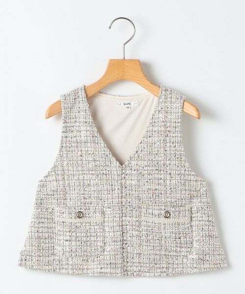 SHIPS / シップス ベスト | SHIPS KIDS:100〜130cm / 〈手洗い可能〉シャイニー ツイード ベスト | 詳細7
