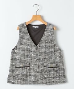 SHIPS / シップス ベスト | SHIPS KIDS:140〜150cm / 〈手洗い可能〉シャイニー ツイード ベスト