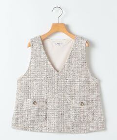 SHIPS / シップス ベスト | SHIPS KIDS:140〜150cm / 〈手洗い可能〉シャイニー ツイード ベスト