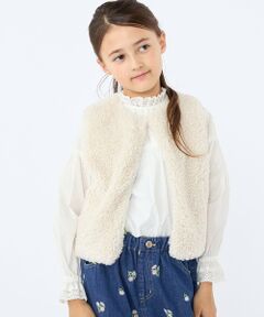 SHIPS / シップス ベスト | 〈手洗い可能〉SHIPS KIDS:100〜140cm / フェイクファー リバティ ベスト