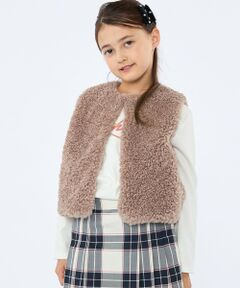 SHIPS / シップス ベスト | 〈手洗い可能〉SHIPS KIDS:100〜140cm / フェイクファー リバティ ベスト