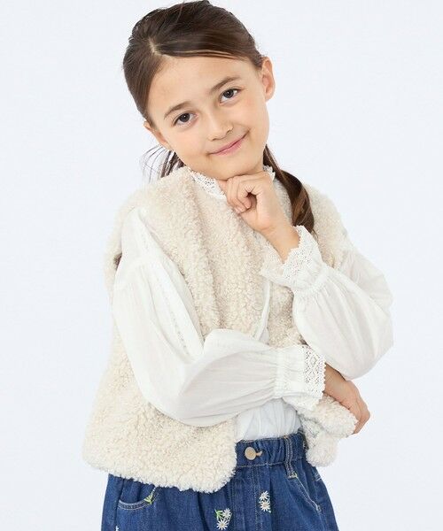 SHIPS / シップス ベスト | 〈手洗い可能〉SHIPS KIDS:100〜140cm / フェイクファー リバティ ベスト | 詳細2
