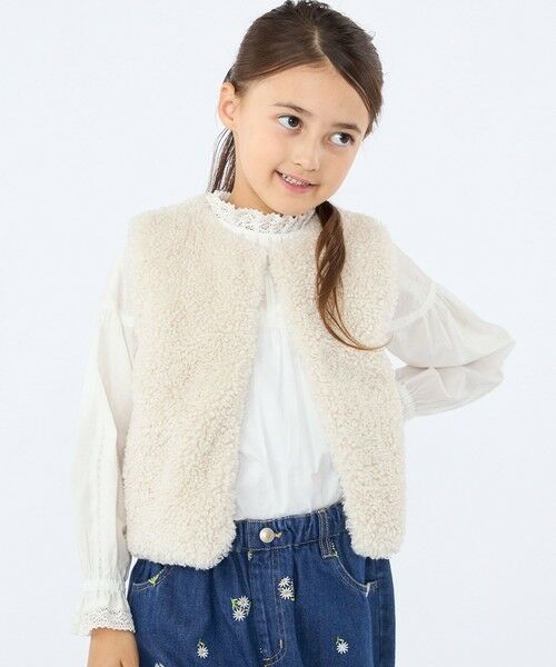 SHIPS / シップス ベスト | 〈手洗い可能〉SHIPS KIDS:100〜140cm / フェイクファー リバティ ベスト | 詳細3