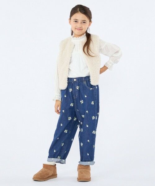 SHIPS / シップス ベスト | 〈手洗い可能〉SHIPS KIDS:100〜140cm / フェイクファー リバティ ベスト | 詳細4