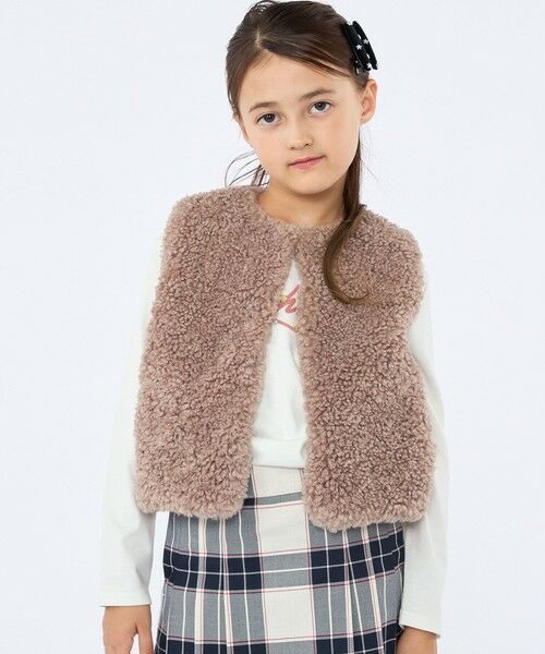 SHIPS / シップス ベスト | 〈手洗い可能〉SHIPS KIDS:100〜140cm / フェイクファー リバティ ベスト | 詳細20