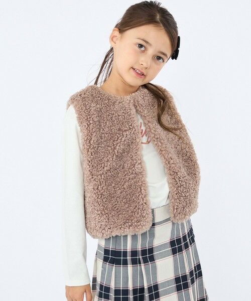 SHIPS / シップス ベスト | 〈手洗い可能〉SHIPS KIDS:100〜140cm / フェイクファー リバティ ベスト | 詳細21