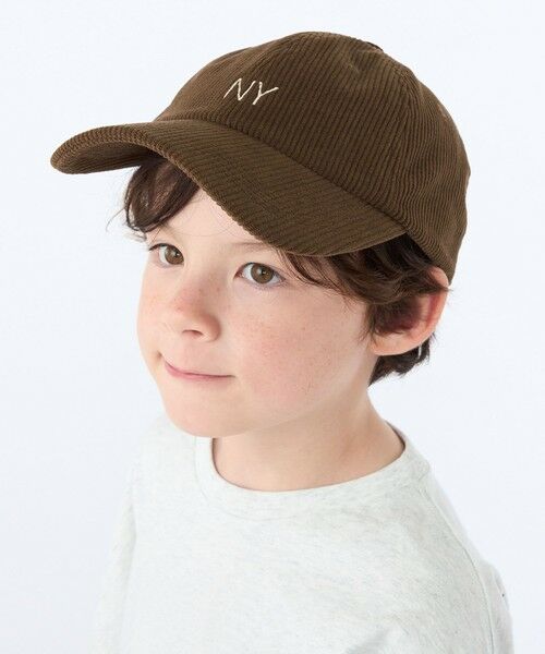 SHIPS / シップス キャップ | SHIPS KIDS:コーデュロイ ロゴ キャップ（ブラウン）