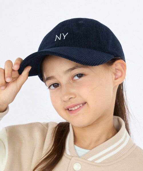 SHIPS / シップス キャップ | SHIPS KIDS:コーデュロイ ロゴ キャップ（ネイビー）