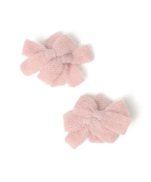 SHIPS / シップス ヘアピン | SHIPS KIDS:リボン モチーフ ニット ヘアクリップ セット（ピンク）