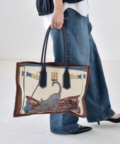 SHIPS / シップス トートバッグ | 《予約》quaranciel: ジャカード アニマル フラット トート バッグ（A4対応）