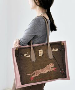 SHIPS / シップス トートバッグ | 《予約》quaranciel: ジャカード アニマル フラット トート バッグ（A4対応）