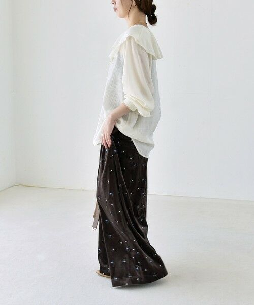SHIPS / シップス シャツ・ブラウス | 《予約》quaranciel:〈洗濯機可能〉ピコレース ラッフル フリル ボリューム ブラウス | 詳細2