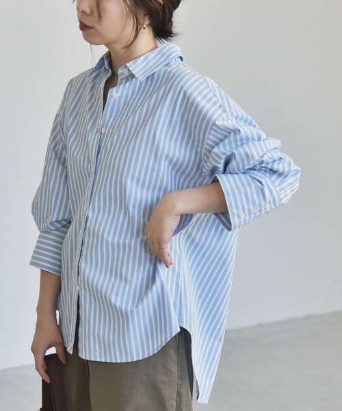 SHIPS / シップス シャツ・ブラウス | 《予約》quaranciel:〈UVカット/洗濯機可能〉UNITO plus レギュラーカラー ルーズ シャツ | 詳細25