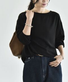 SHIPS / シップス シャツ・ブラウス | 《予約》quaranciel:〈手洗い可能〉ジョーゼット リブ オーバーサイズ ブラウス