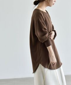 SHIPS / シップス シャツ・ブラウス | 《予約》quaranciel:〈手洗い可能〉ジョーゼット リブ オーバーサイズ ブラウス
