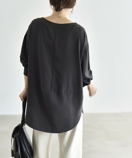 SHIPS / シップス シャツ・ブラウス | 《予約》quaranciel:〈手洗い可能〉ジョーゼット リブ オーバーサイズ ブラウス | 詳細22