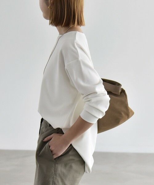 SHIPS / シップス カットソー | 《予約》quaranciel:〈洗濯機可能〉カットジョーゼット ラウンドヘム ルーズ プルオーバー | 詳細5
