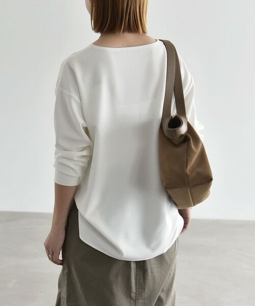 SHIPS / シップス カットソー | 《予約》quaranciel:〈洗濯機可能〉カットジョーゼット ラウンドヘム ルーズ プルオーバー | 詳細6