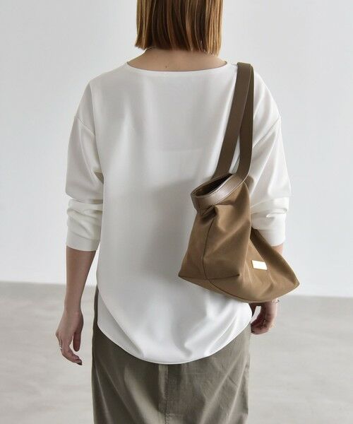 SHIPS / シップス カットソー | 《予約》quaranciel:〈洗濯機可能〉カットジョーゼット ラウンドヘム ルーズ プルオーバー | 詳細7