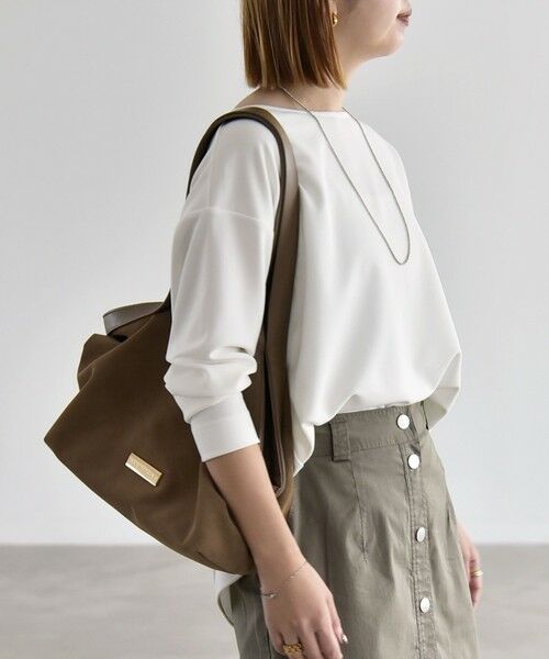 SHIPS / シップス カットソー | 《予約》quaranciel:〈洗濯機可能〉カットジョーゼット ラウンドヘム ルーズ プルオーバー | 詳細9