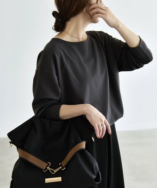 SHIPS / シップス カットソー | 《予約》quaranciel:〈洗濯機可能〉カットジョーゼット ラウンドヘム ルーズ プルオーバー | 詳細17