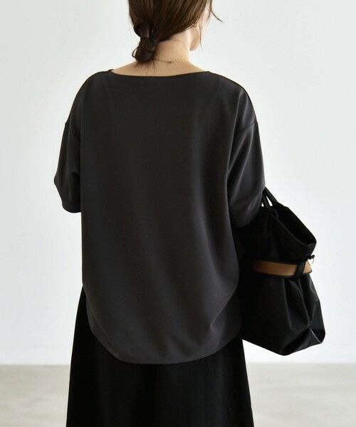 SHIPS / シップス カットソー | 《予約》quaranciel:〈洗濯機可能〉カットジョーゼット ラウンドヘム ルーズ プルオーバー | 詳細23