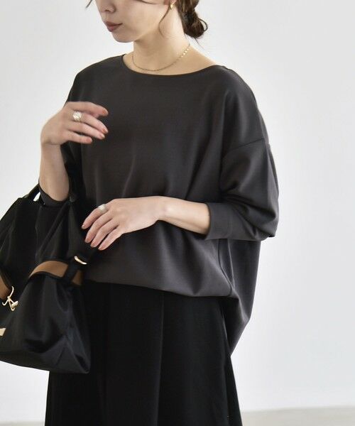 SHIPS / シップス カットソー | 《予約》quaranciel:〈洗濯機可能〉カットジョーゼット ラウンドヘム ルーズ プルオーバー | 詳細27