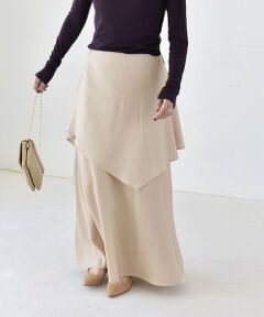 SHIPS / シップス ロング・マキシ丈スカート | 《予約》〈洗濯機可能〉スカーフ ドッキング 2way フレア ロング スカート