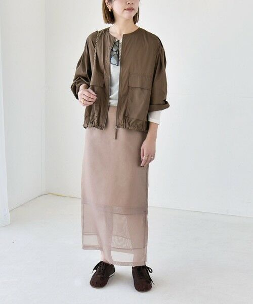 SHIPS / シップス ブルゾン | 《予約》quaranciel:〈防水/防風/洗濯機可能〉LIMONTA EAST ノーカラー ドロスト ブルゾン | 詳細1