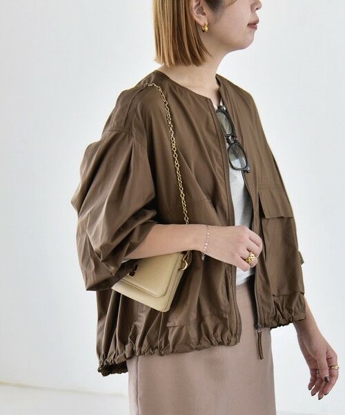 SHIPS / シップス ブルゾン | 《予約》quaranciel:〈防水/防風/洗濯機可能〉LIMONTA EAST ノーカラー ドロスト ブルゾン | 詳細8