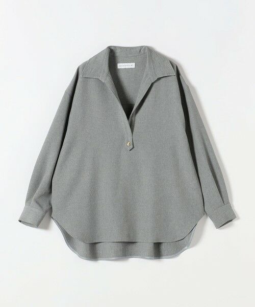 SHIPS / シップス ロング・マキシ丈ワンピース | 《予約》quaranciel:〈洗濯機可能〉ウールライク Vネック スキッパー シャツ & ワイド パンツ セットアップ | 詳細16