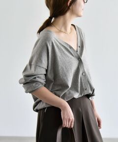 SHIPS / シップス カーディガン・ボレロ | 《予約》quaranciel:〈手洗い可能〉カシミヤ ミックス Vネック ドロスト カーディガン