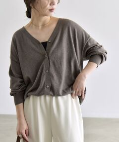 SHIPS / シップス カーディガン・ボレロ | 《予約》quaranciel:〈手洗い可能〉カシミヤ ミックス Vネック ドロスト カーディガン