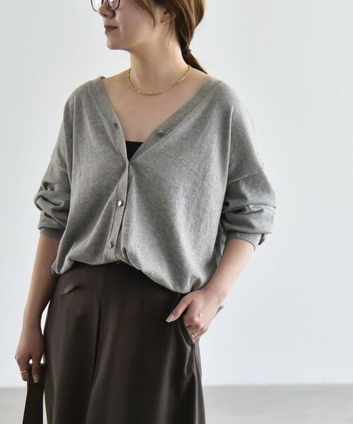 SHIPS / シップス カーディガン・ボレロ | 《予約》quaranciel:〈手洗い可能〉カシミヤ ミックス Vネック ドロスト カーディガン | 詳細11