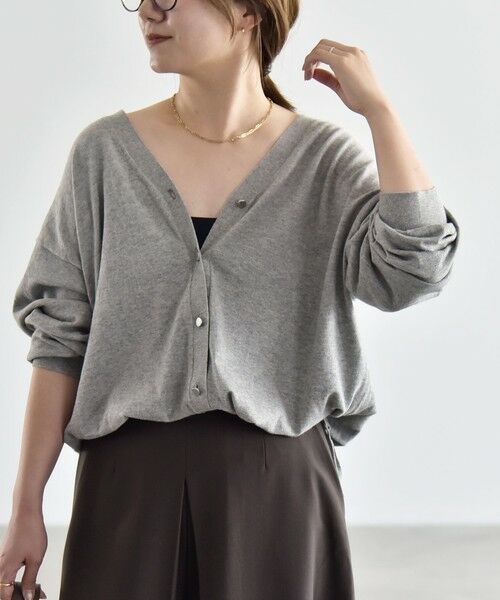 SHIPS / シップス カーディガン・ボレロ | 《予約》quaranciel:〈手洗い可能〉カシミヤ ミックス Vネック ドロスト カーディガン | 詳細4