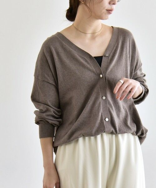 SHIPS / シップス カーディガン・ボレロ | 《予約》quaranciel:〈手洗い可能〉カシミヤ ミックス Vネック ドロスト カーディガン | 詳細24