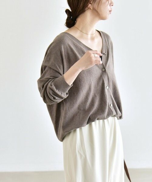 SHIPS / シップス カーディガン・ボレロ | 《予約》quaranciel:〈手洗い可能〉カシミヤ ミックス Vネック ドロスト カーディガン | 詳細25
