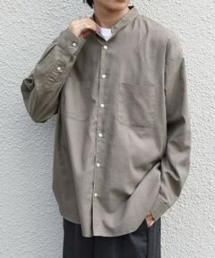 SHIPS / シップス シャツ・ブラウス | SHIPS any:〈洗濯機可能〉コットン/シルク エアリー ポケット バンドカラー シャツ◆