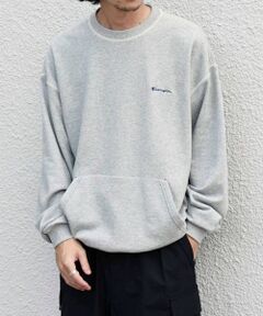 SHIPS / シップス スウェット | 【SHIPS any別注】Champion: ワンポイント ロゴ 刺繍 ステッチ リラックス スウェット◆