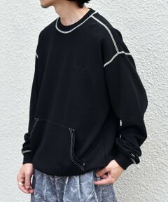 SHIPS / シップス スウェット | 【SHIPS any別注】Champion: ワンポイント ロゴ 刺繍 ステッチ リラックス スウェット◆