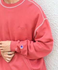 SHIPS / シップス スウェット | 【SHIPS any別注】Champion: ワンポイント ロゴ 刺繍 ステッチ リラックス スウェット◆