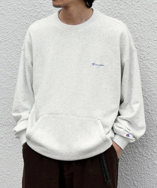 SHIPS / シップス スウェット | 【SHIPS any別注】Champion: ワンポイント ロゴ 刺繍 ステッチ リラックス スウェット◆ | 詳細3