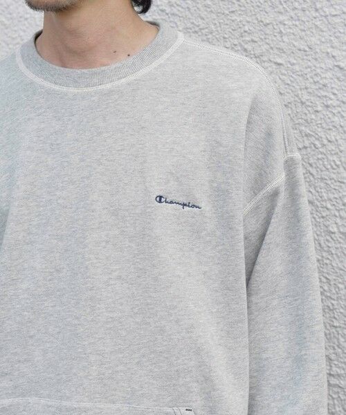 SHIPS / シップス スウェット | 【SHIPS any別注】Champion: ワンポイント ロゴ 刺繍 ステッチ リラックス スウェット◆ | 詳細13